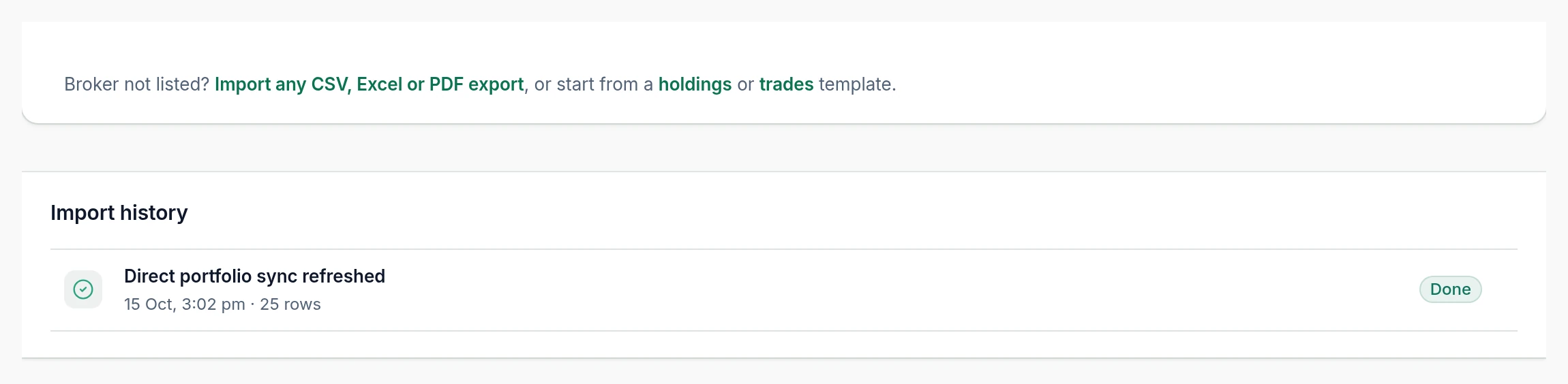 Import a file, with templates and the import history